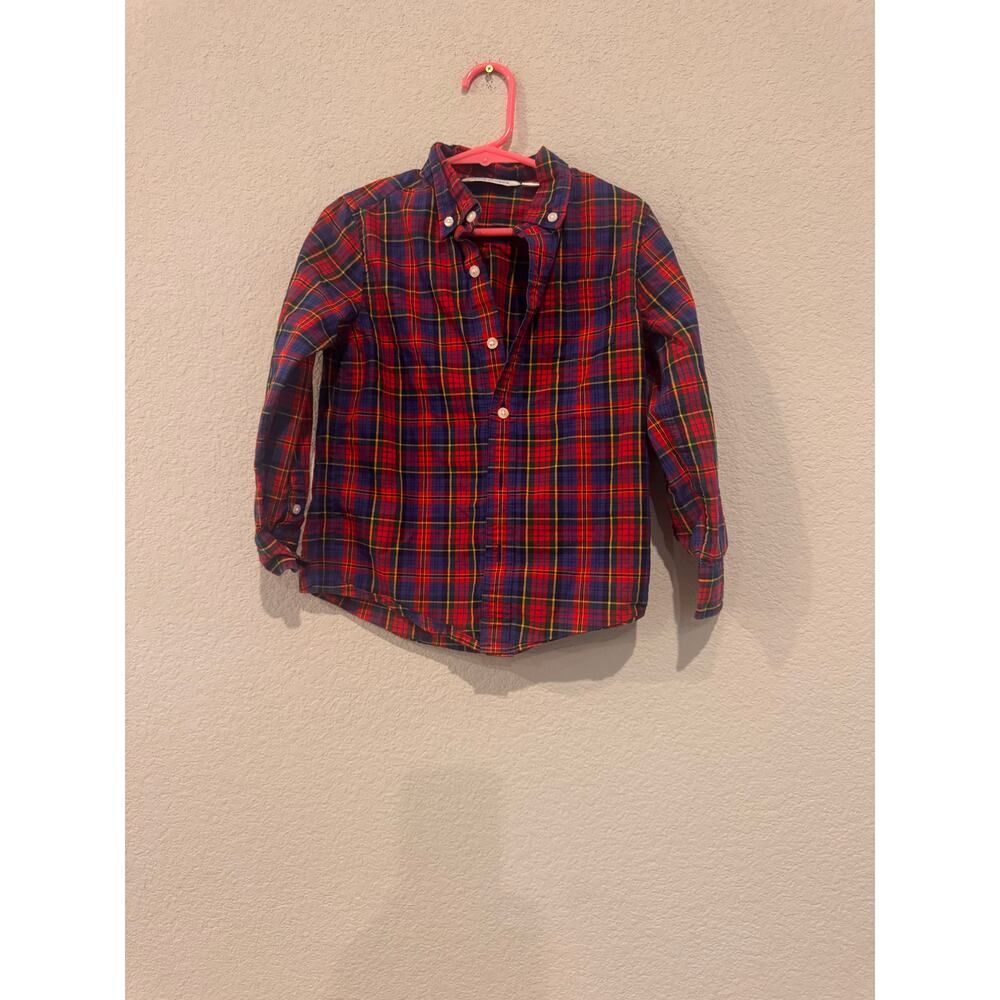 Janie and Jack Boys Dress Flannel Shirt – Size 4